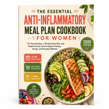 The Essential Anti-Inflammatory Meal Plan Cookbook for Women: 120 Easy Recipes, a 30-Day Reset Plan, and Simple Grocery Lists to Support Healing, Energy, and Everyday Wellness
