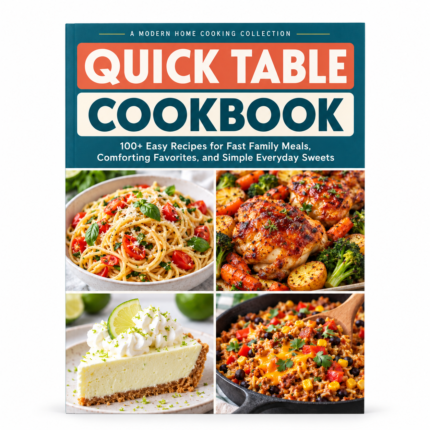 QUICK TABLE COOKBOOK: 100+ Easy Recipes for Fast Family Meals, Comforting Favorites, and Simple Everyday Sweets