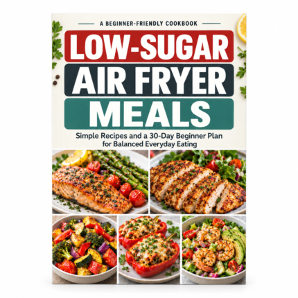LOW-SUGAR AIR FRYER MEALS: Simple Recipes and a 30-Day Beginner Plan for Balanced Everyday Eating