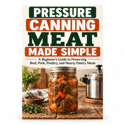 PRESSURE CANNING MEAT MADE SIMPLE: a Beginner's Guide to Preserving Beef, Pork, Poultry, and Hearty Pantry Meals